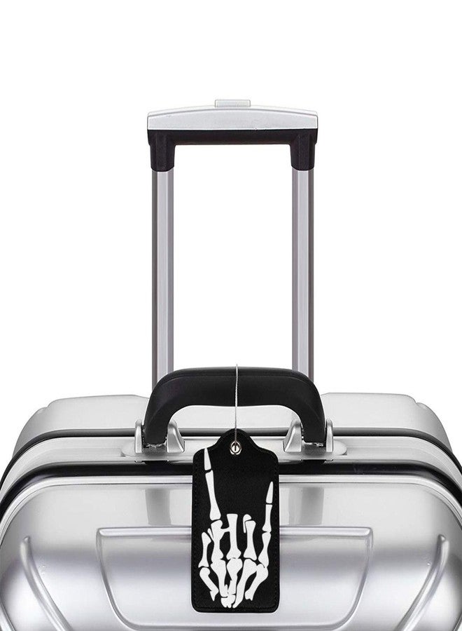Vridoyt 2 Pcs Skull Luggage Tags for Suitcases, Funny Halloween Luggage Tag, Skeleton Hand Decor, Christmas Birthday Gifts for Women Men Uncle Auntie Brother Sister Grandpa Grandma Cruise Ships - Image 5